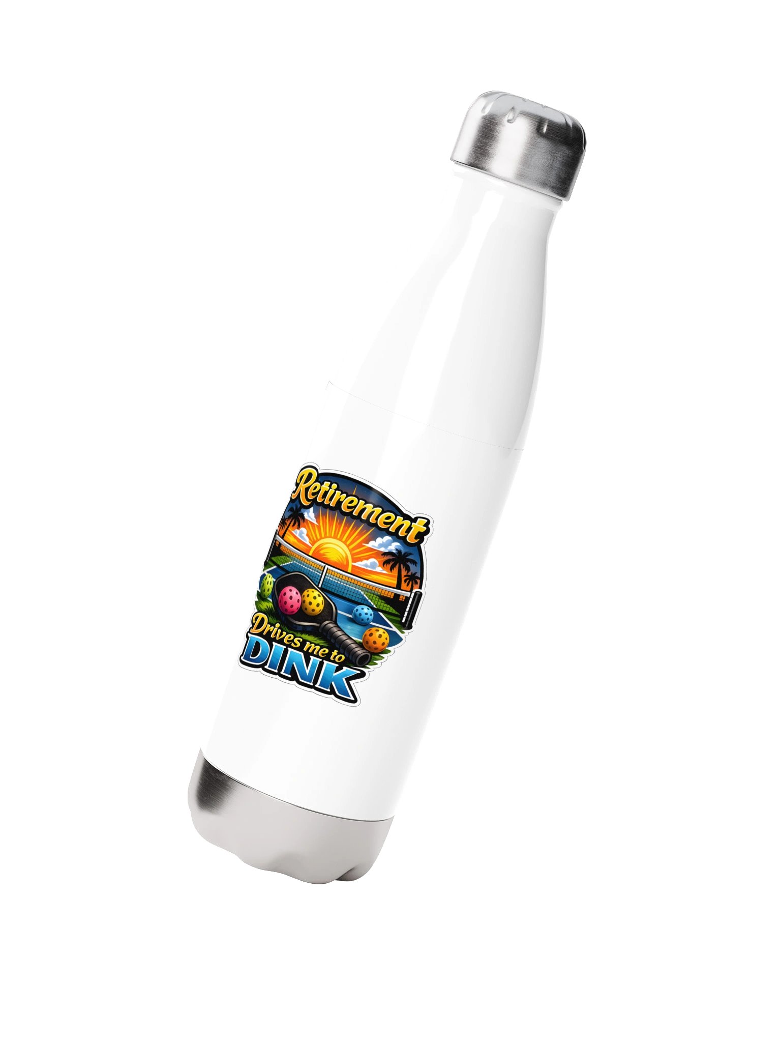 Retirement Drives Me to DINK Pickleball Bottle product image (2)