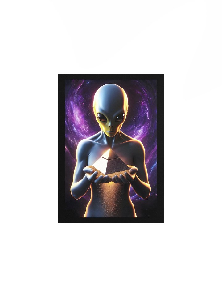 Cosmic Alien Pyramid Poster – Mystical Extraterrestrial Wall Art product image (2)