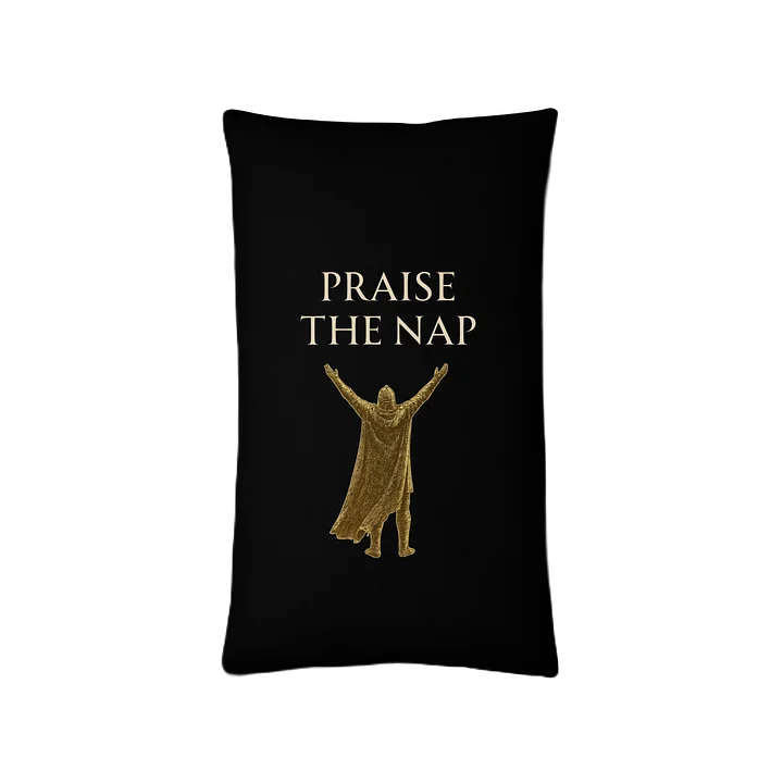 Praise the Nap Pillow | Gothic Gamer Recovery & Spoonie Rest Decor product image (1)