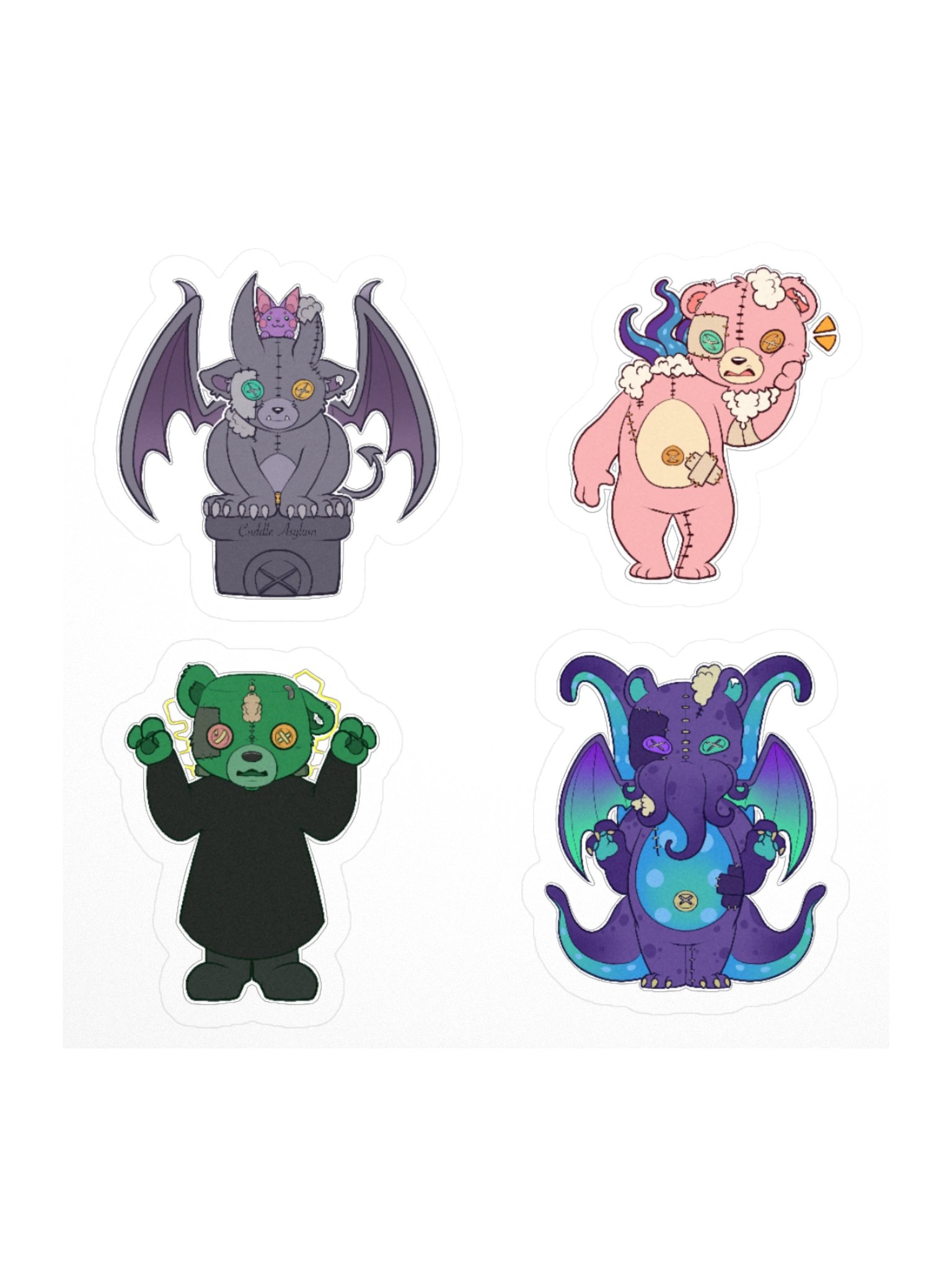 Anxiety Bear Scare Bear Stickers Halloween 2026 pt 3 product image (2)