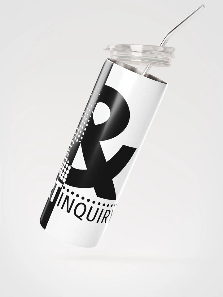 Art & Inquiry Stainless Steel Tumbler with Straw [B&W] product image (1)