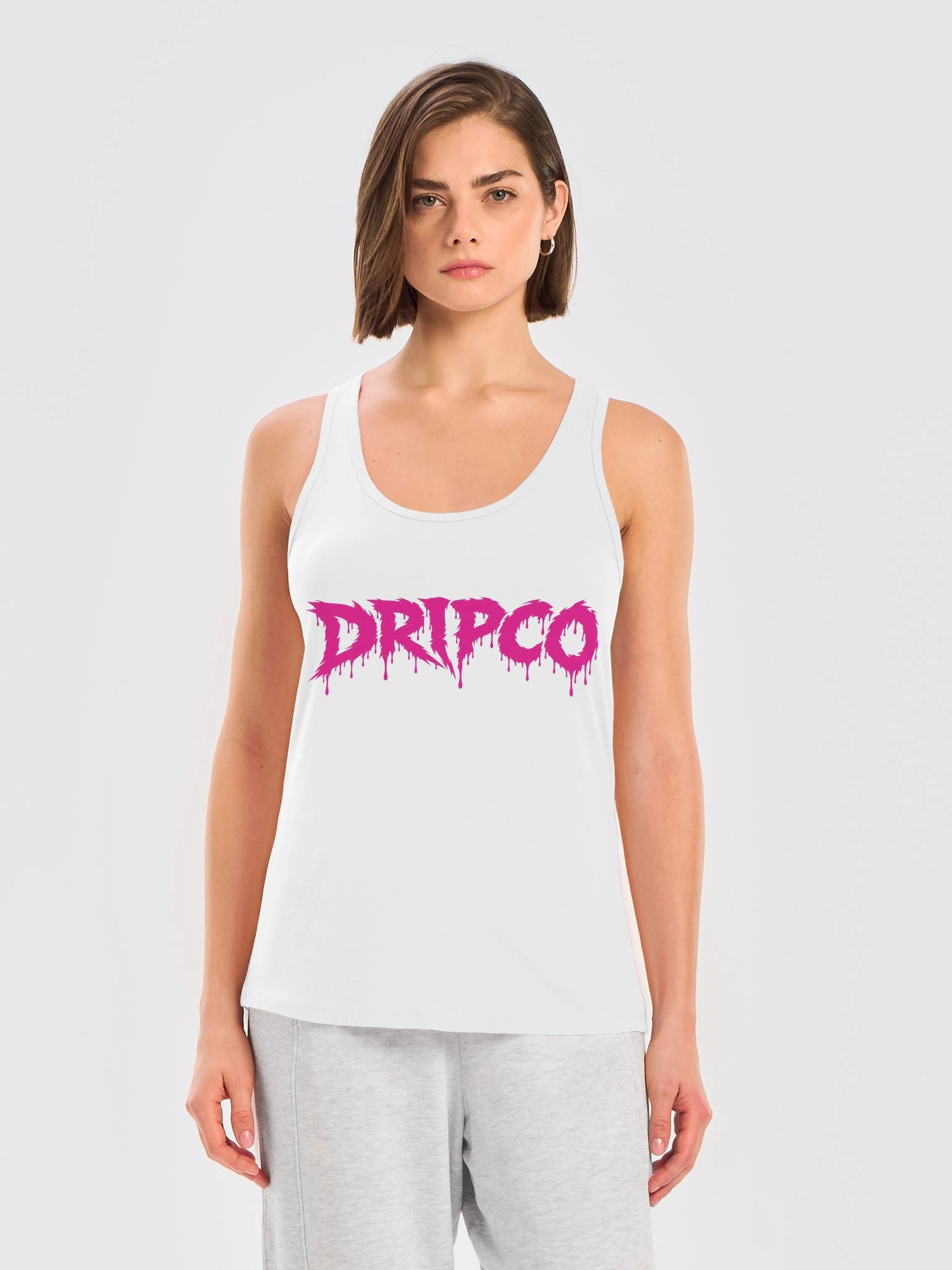 DRIPCO Pink Drip Graffiti Racerback Tank product image (1)