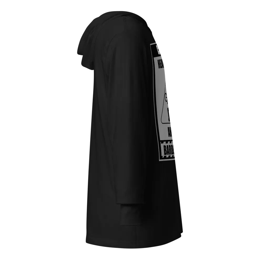 Caution Heavy Lifter Ahead Black/Gray Logo Hooded Tee product image (12)