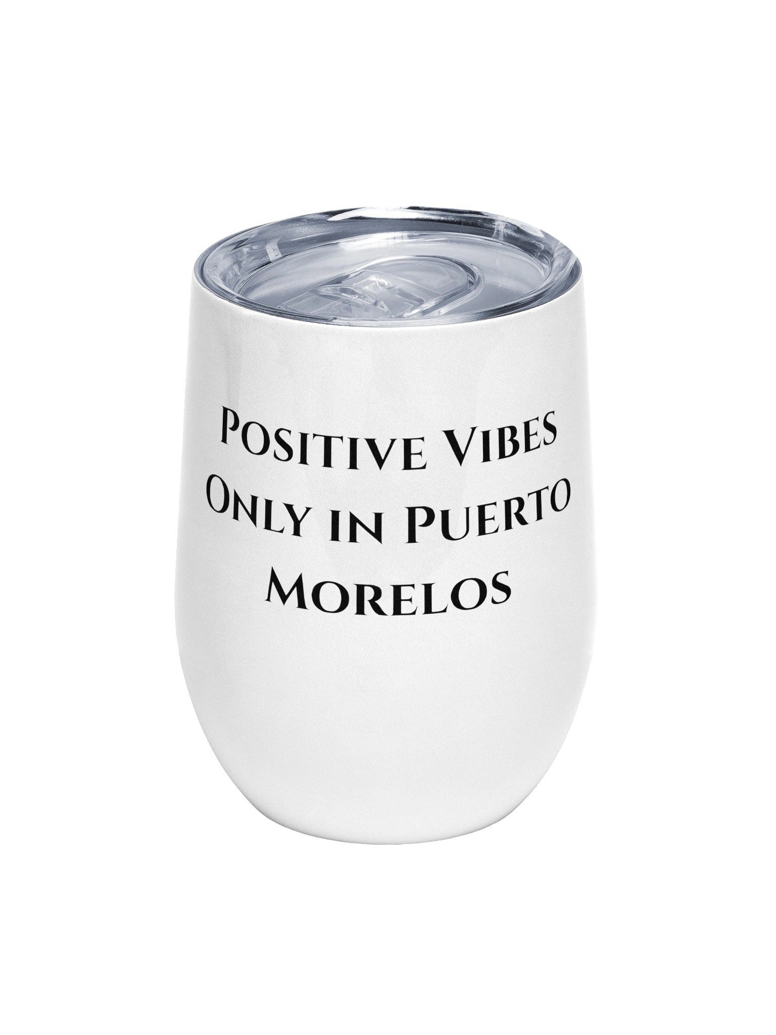 Positive Vibes Only in Puerto Morelos Wine Tumbler product image (1)