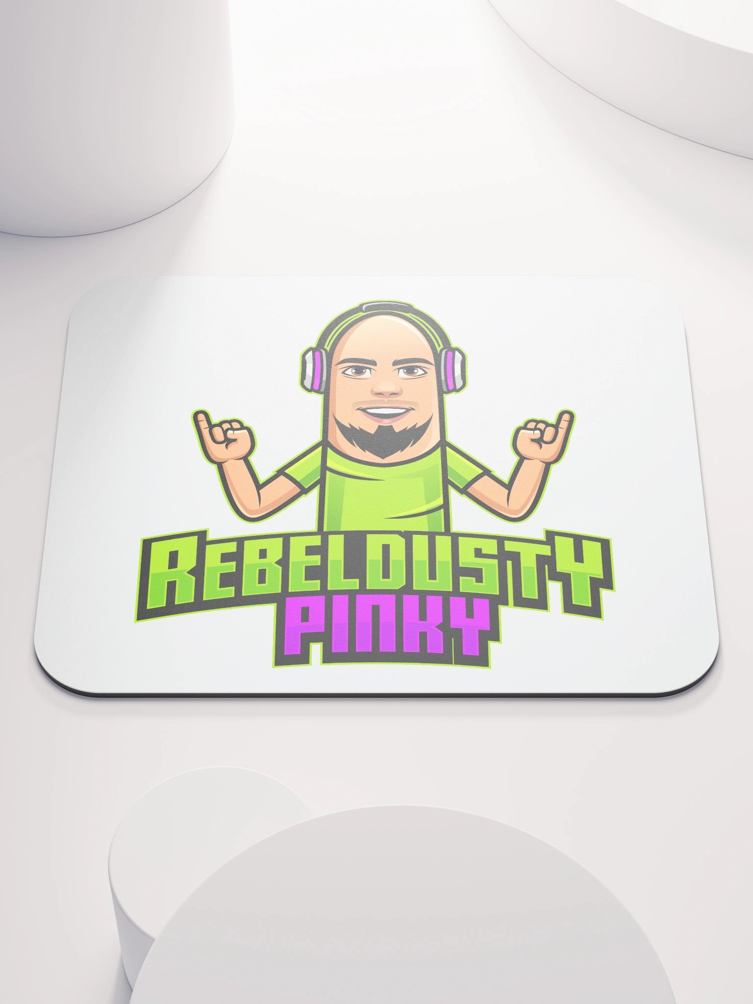 RebelDustyPinky Logo Mouse Pad product image (1)