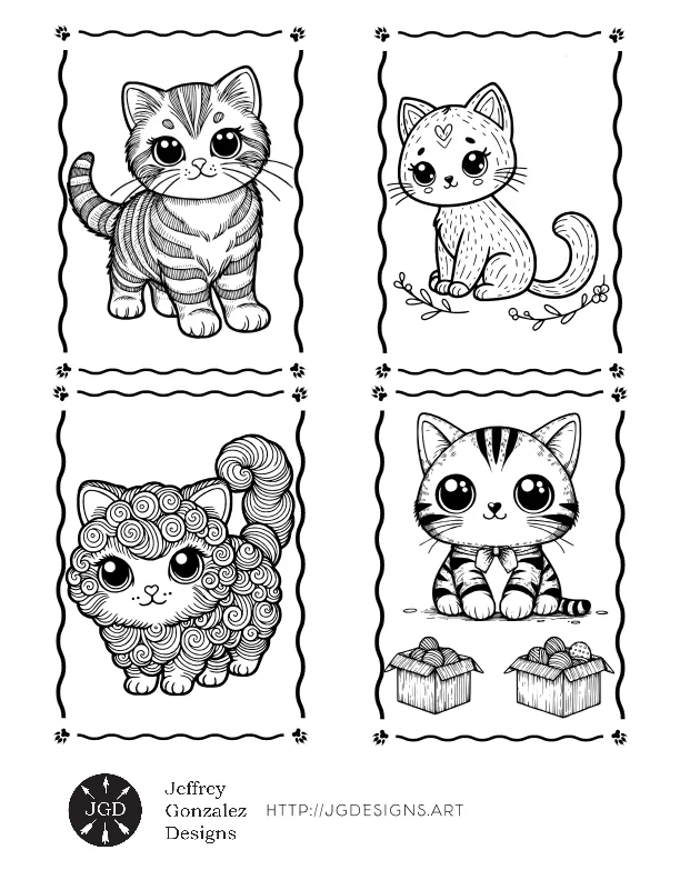 Cat Lovers: Coloring Book For All Ages - Printable E-Book PDF product image (2)