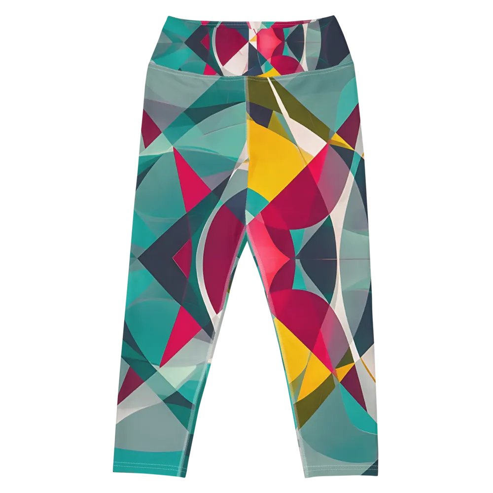 Abstract Lithographic Pattern Design Yoga Capri Legging - V9 product image (4)