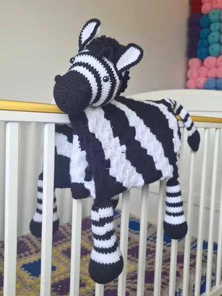 Crochet Zebra Baby Blanket Pattern - 3in1 Toy, Play Mat PDF Pattern - Crafting Happiness product image (1)