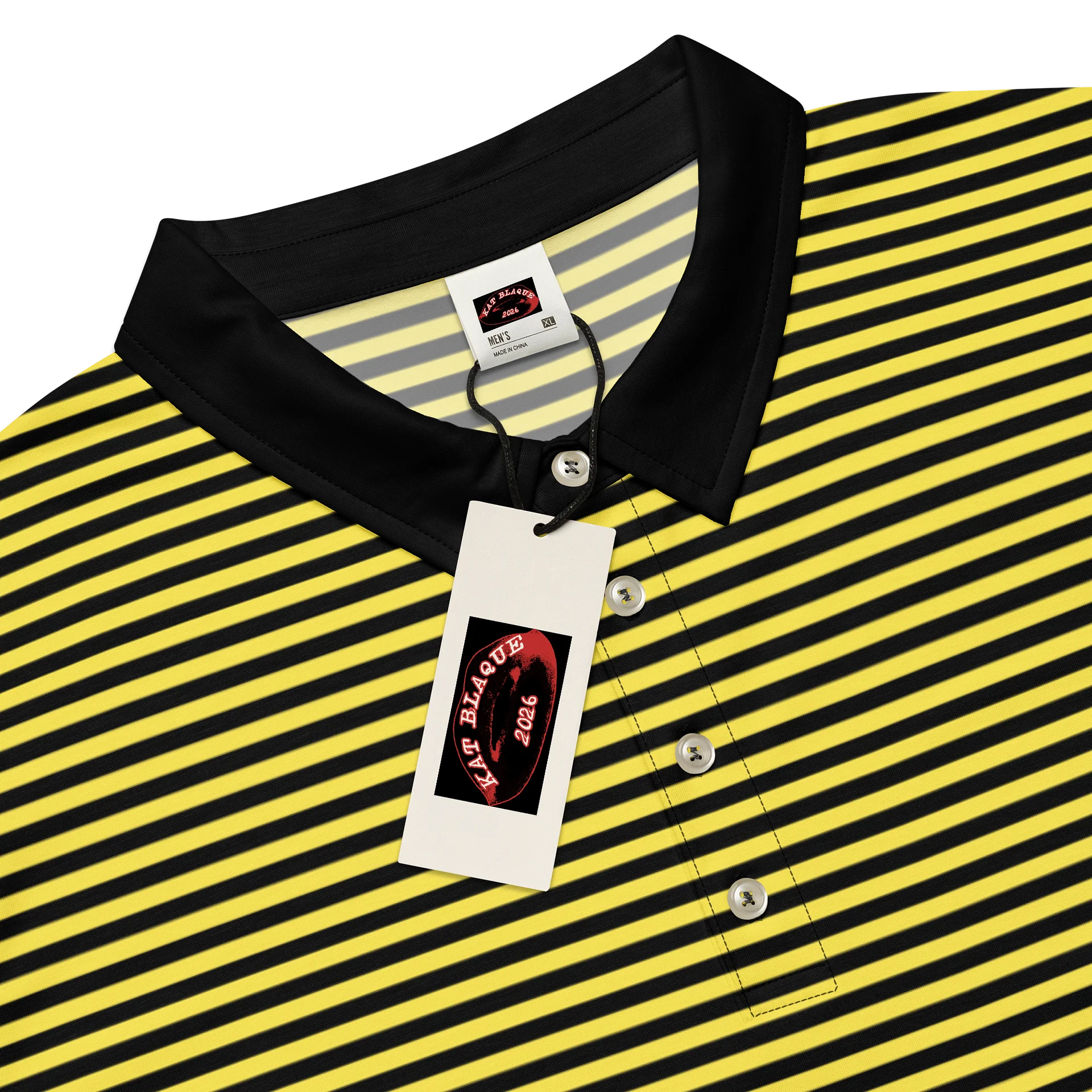 Yellow Stripped Katskull Polo product image (4)