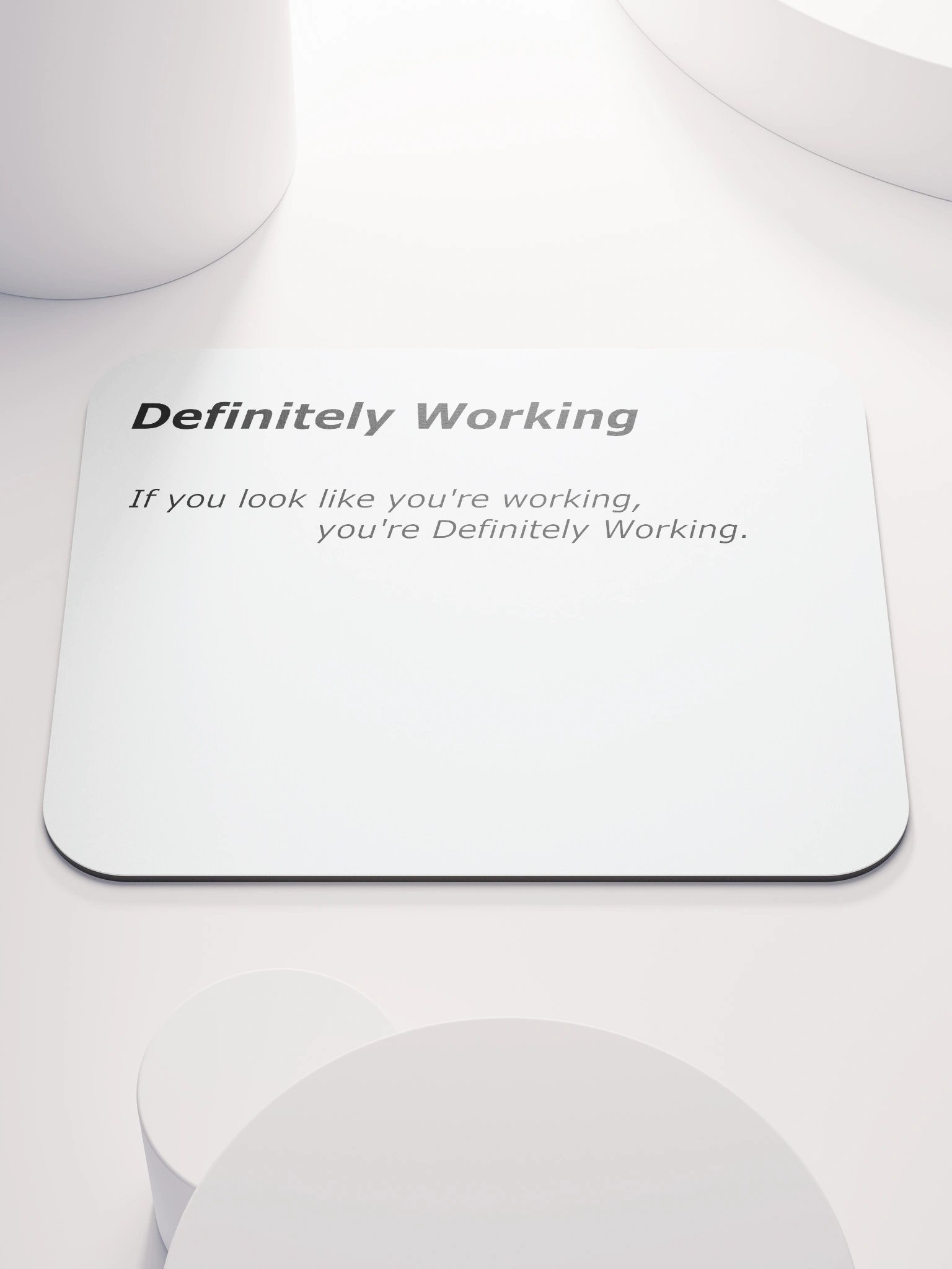 Definitely Working Mouse Pad product image (1)