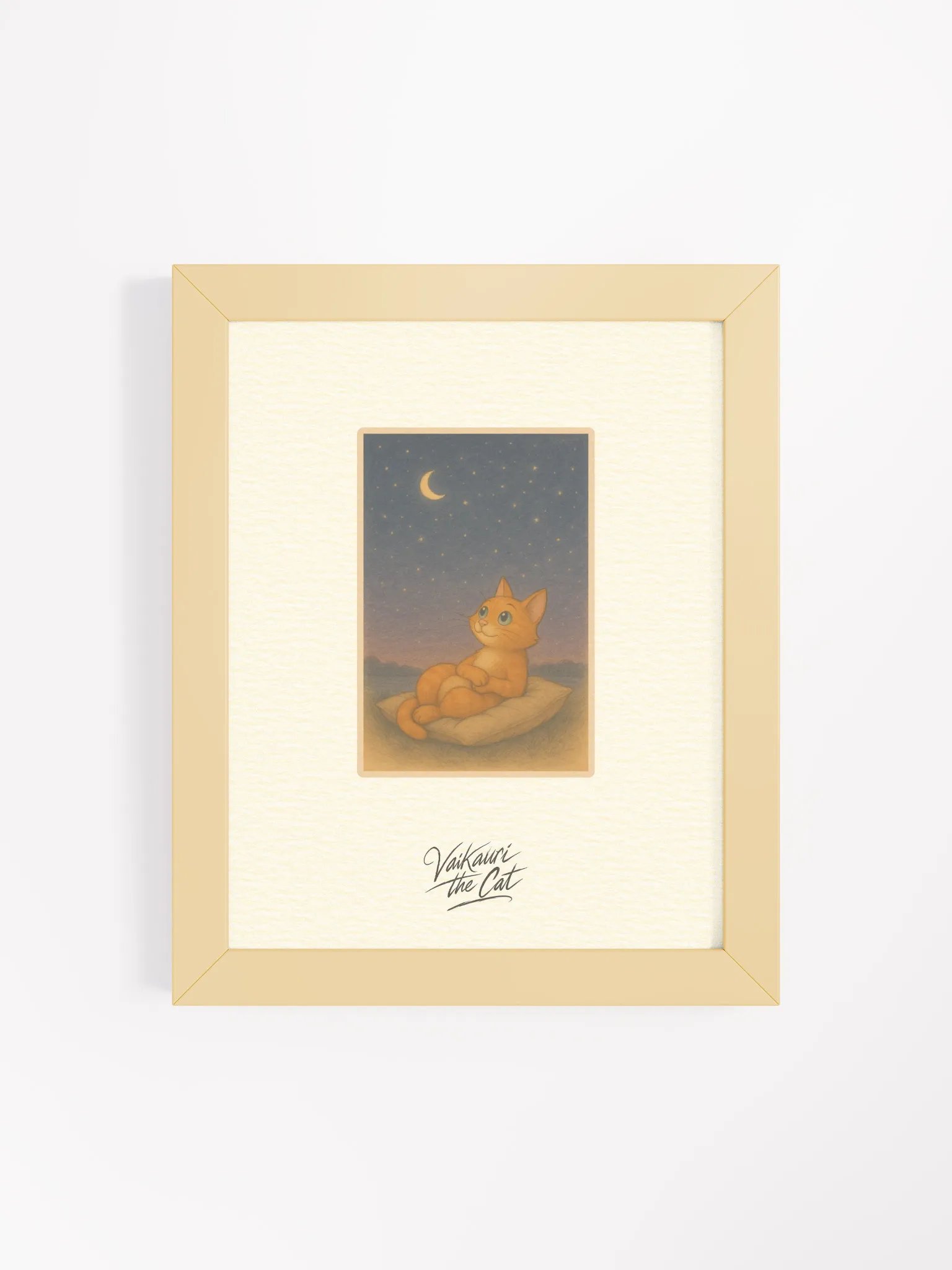 Starry Night Vaikauri Cat Framed Artprint product image (8)