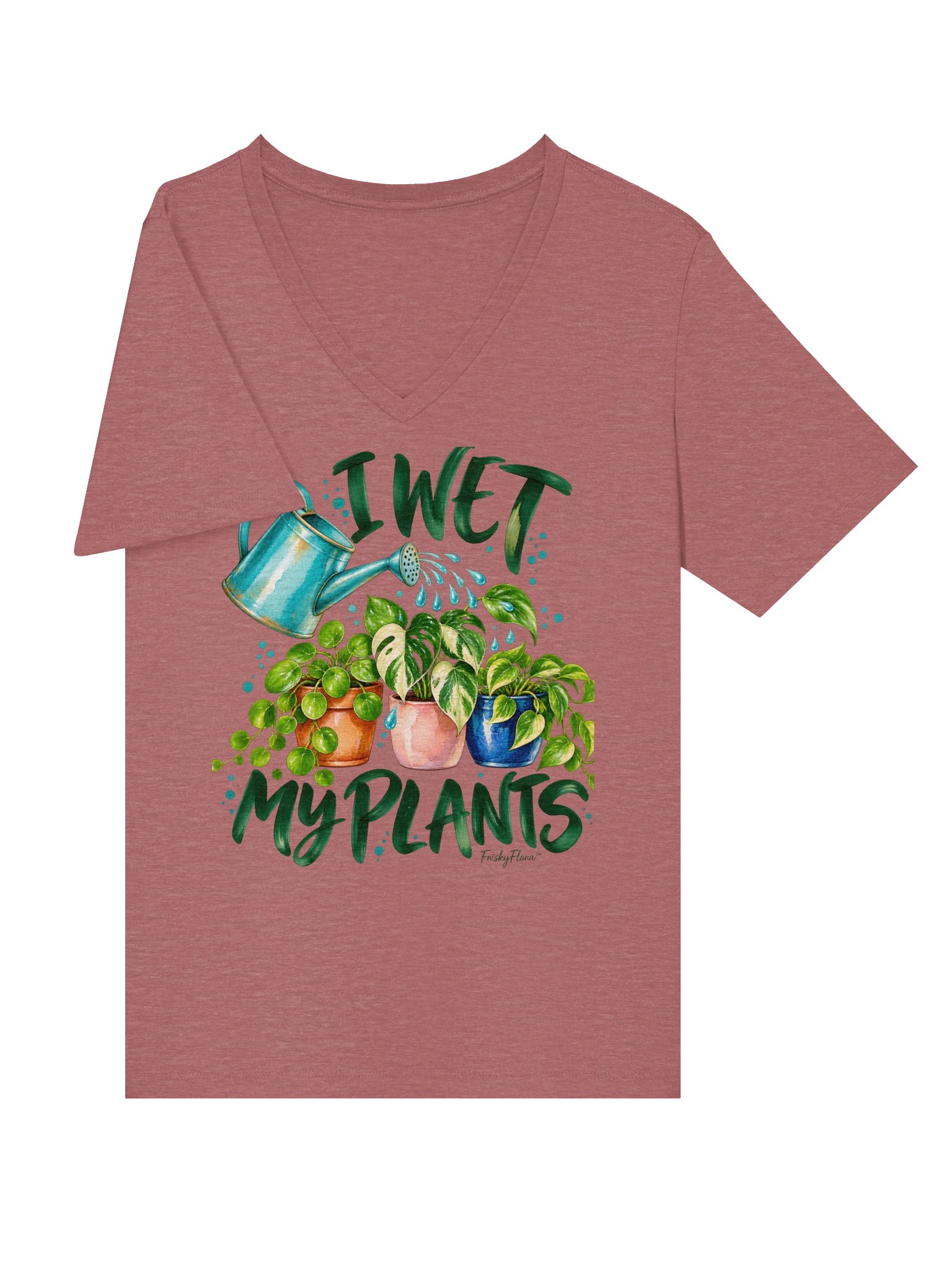 Water My Plants Botanical V-Neck Tee product image (4)