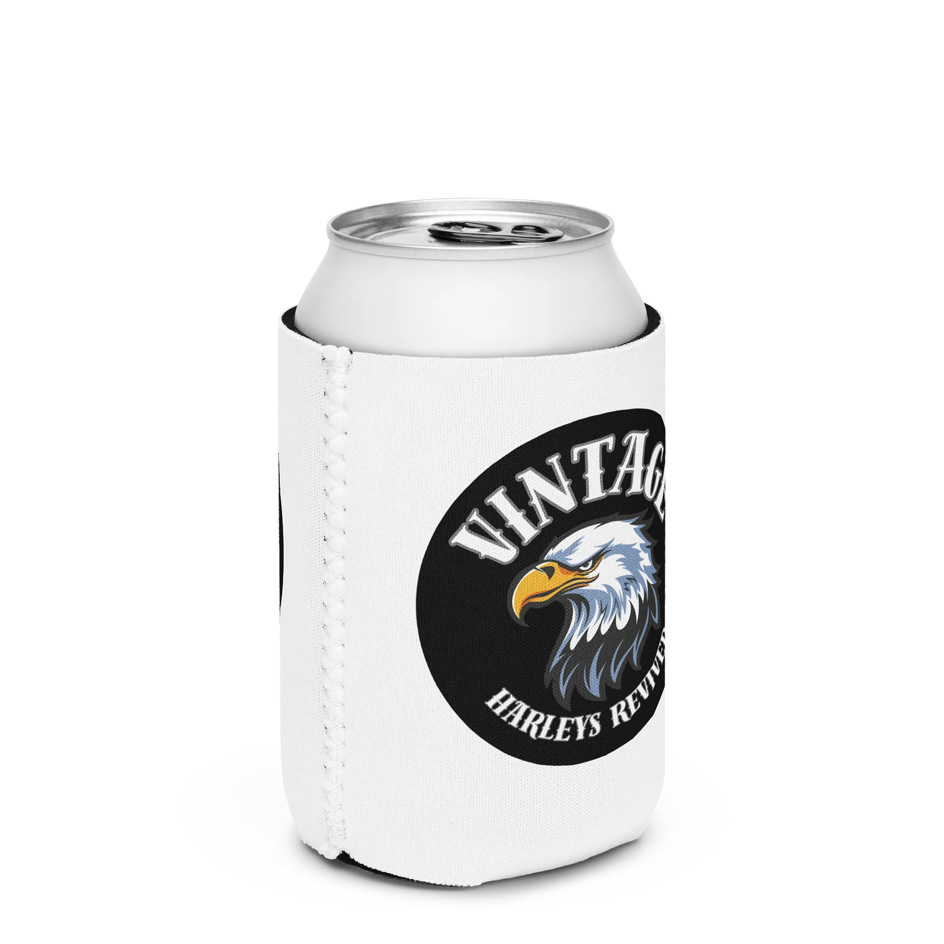 Vintage Harleys Revived Can Cooler – Black Eagle Logo product image (1)
