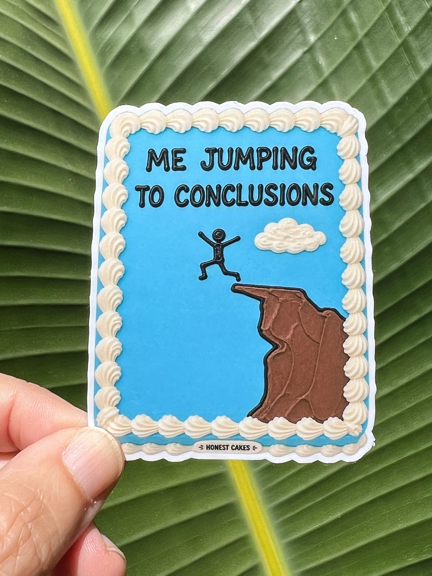 VINYL STICKER: Me Jumping To Conclusions - FREE SHIPPING product image (1)