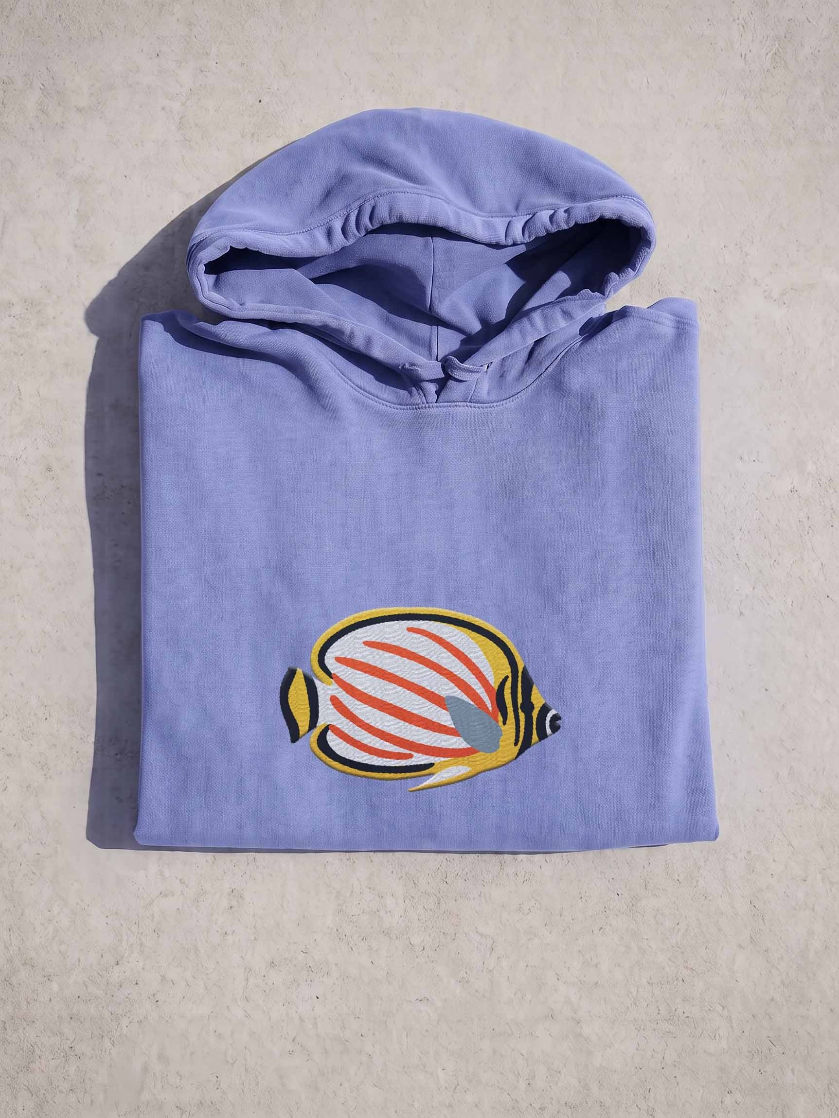 Ornate Butterflyfish Embroidered Hoodie | Saltwater Reef Aquarium Fish & Ocean Lover Apparel product image (1)