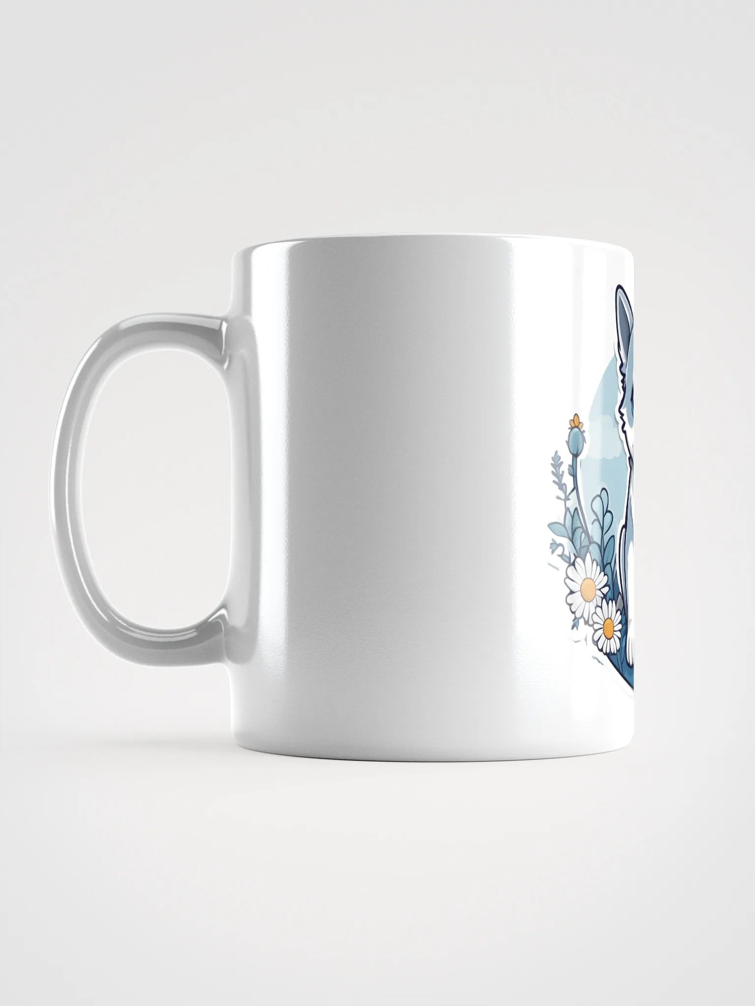 Blue Daisy White Glossy Mug product image (12)