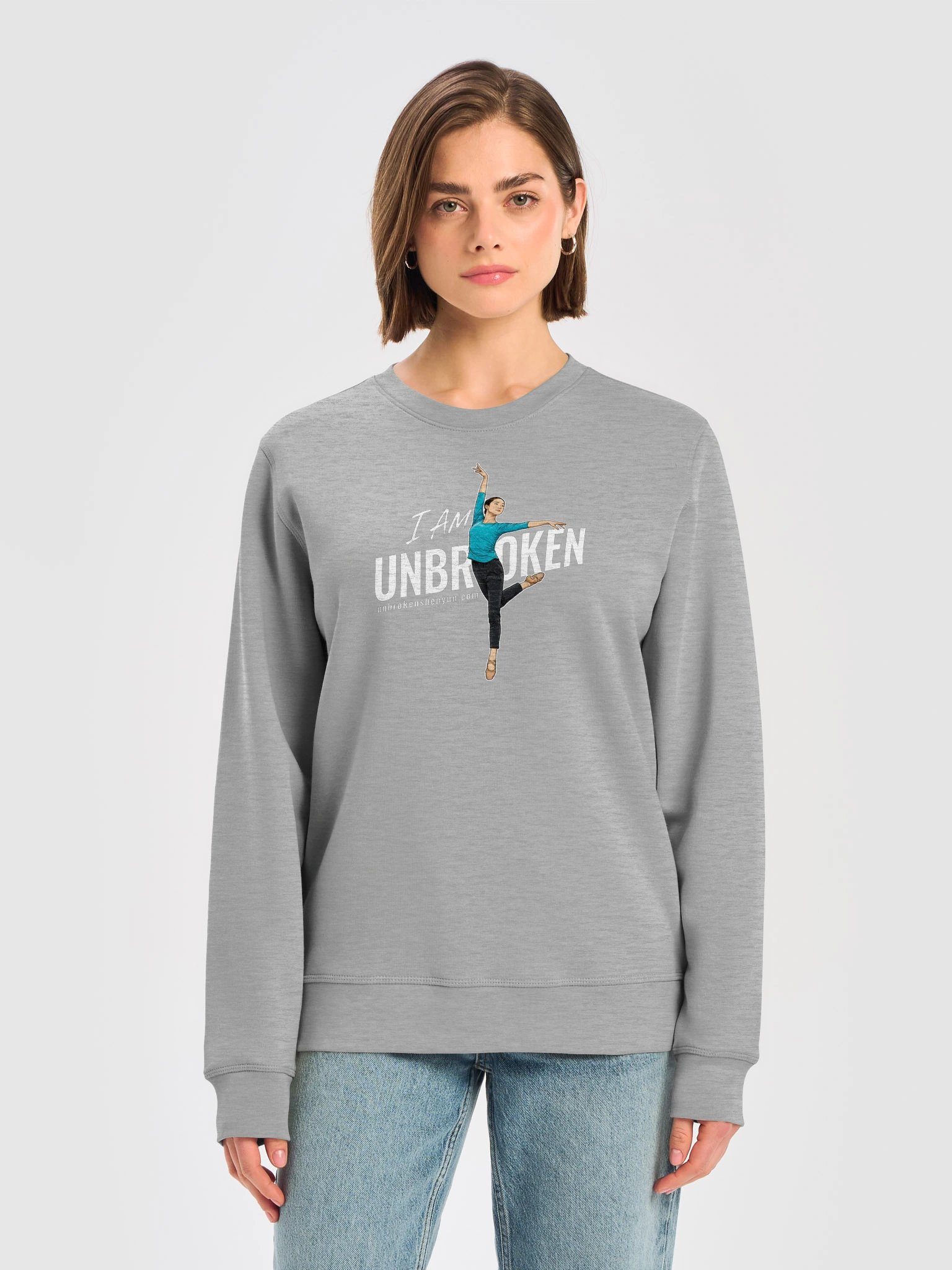 UNBROKEN Female Dancer Organic Sweater (Cream, Grey or Navy) product image (6)