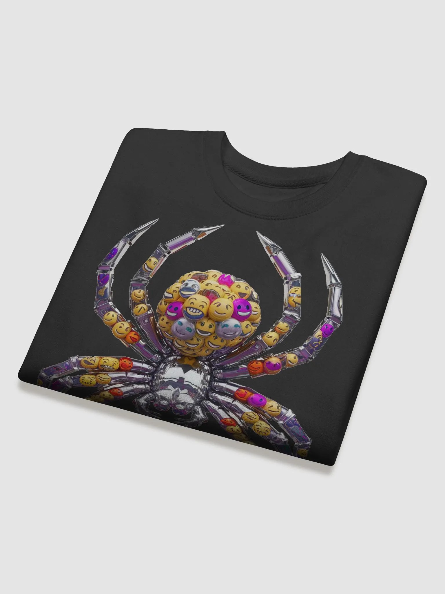 Surreal Emoji Metallic Spider Y2K Art Sweater product image (4)