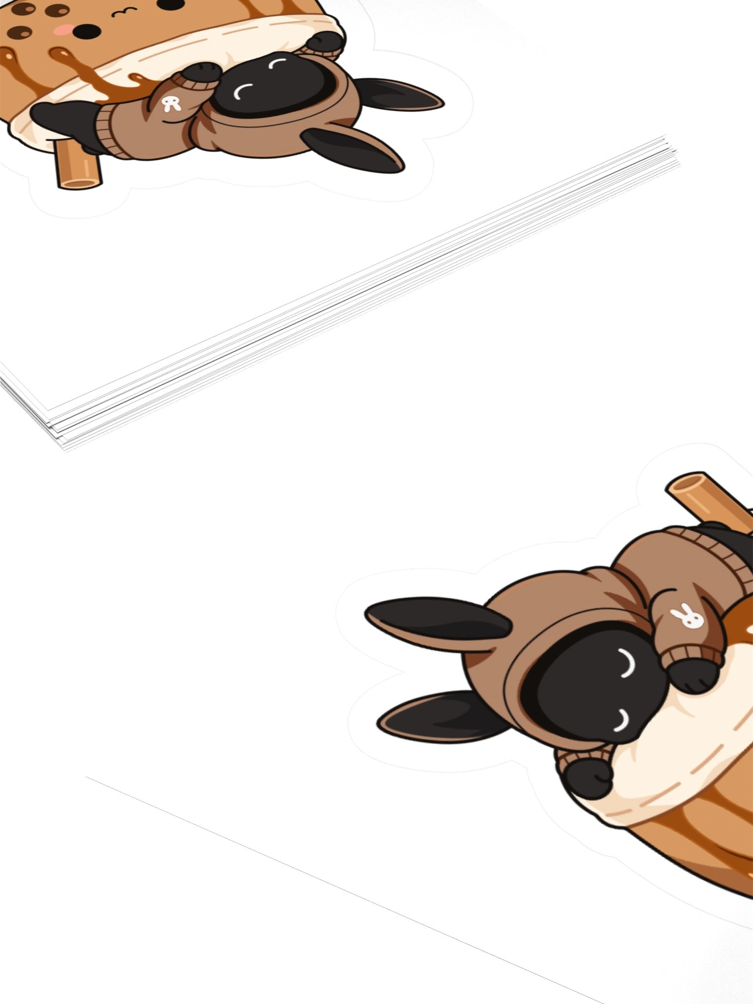 Poochoki Sleeping Brown Sugar Boba Beanbag Sticker product image (4)