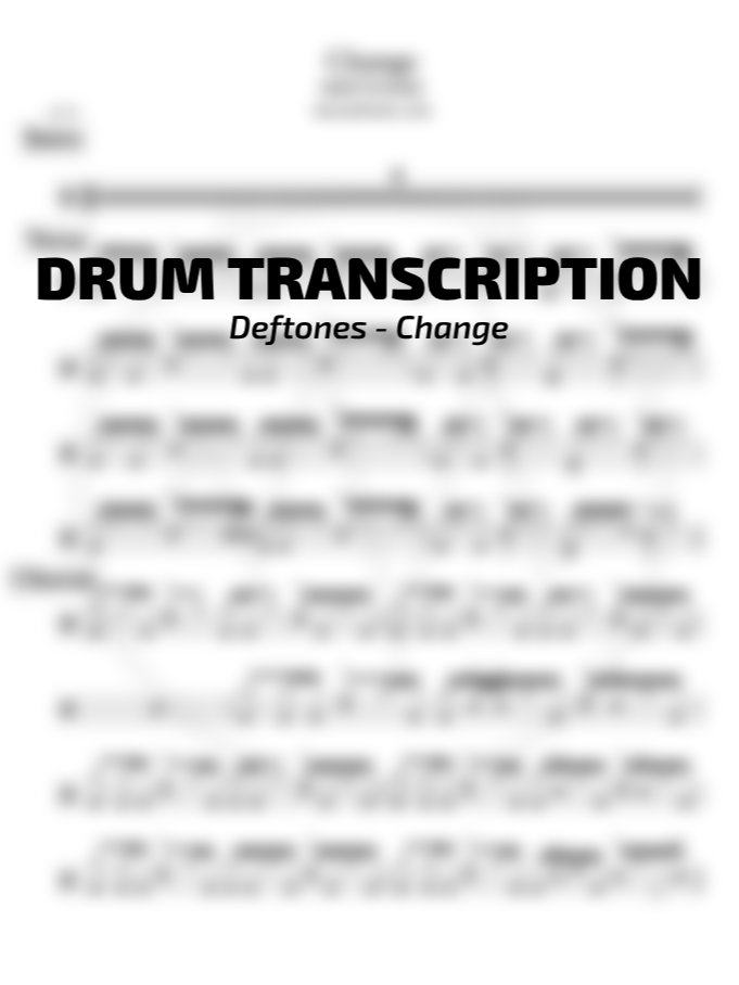 DRUM TRANSCRIPTION - Deftones - Change product image (1)