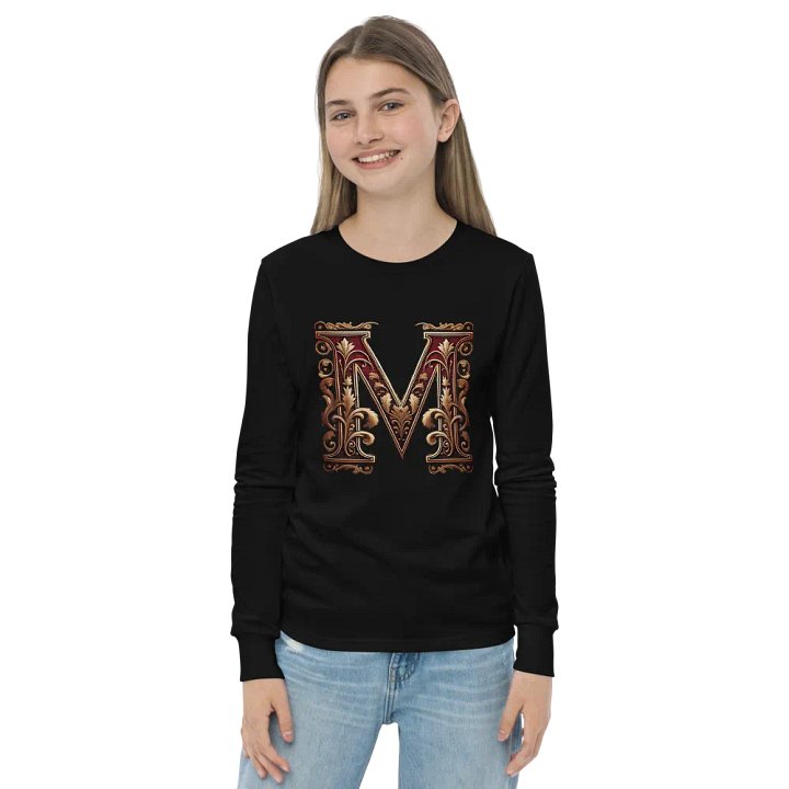 Vintage Floral Monogram Long Sleeve Tee product image (2)