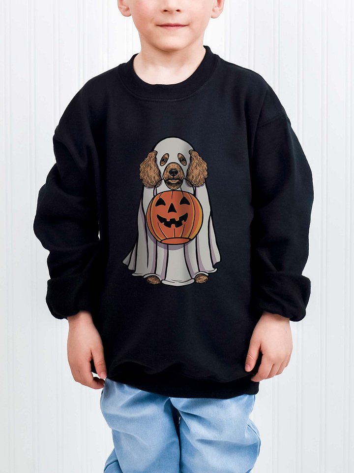 Halloween Miniature Poodle(Apricot) Youth Sweatshirt product image (1)