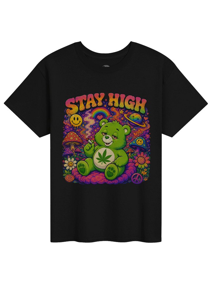 Stay High Psychedelic Stoner Teddy Graphic Tee product image (1)