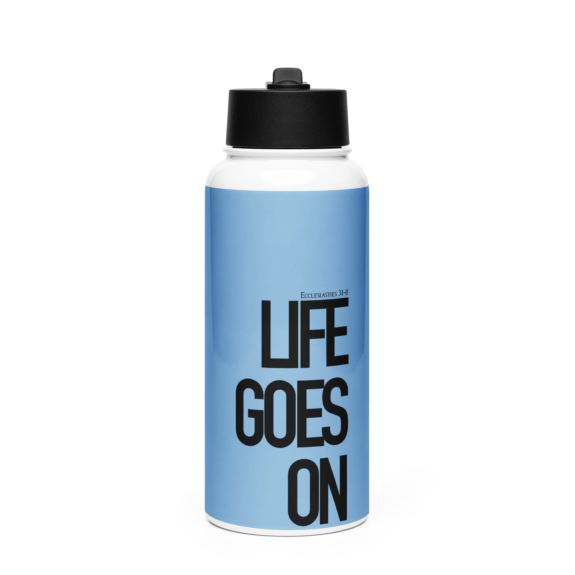 LIFE GOES ON Water Bottle (Blue) product image (1)