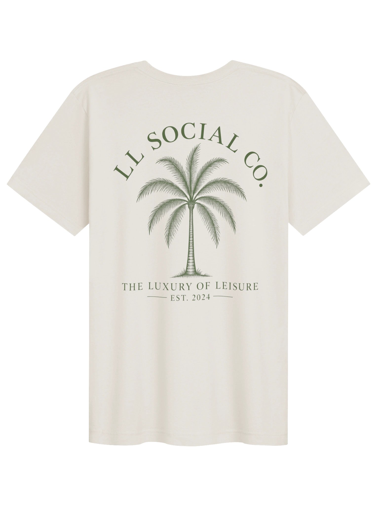 LL Social Co. Luxury of Leisure Essential Tee — Palm | Green product image (2)