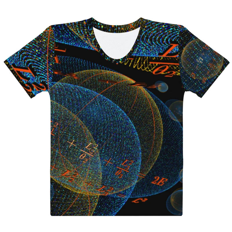 Poinsot's Pixel Spaceship 1 - Physics of the Gyroscope Women's Crew Neck T-Shirt product image (3)