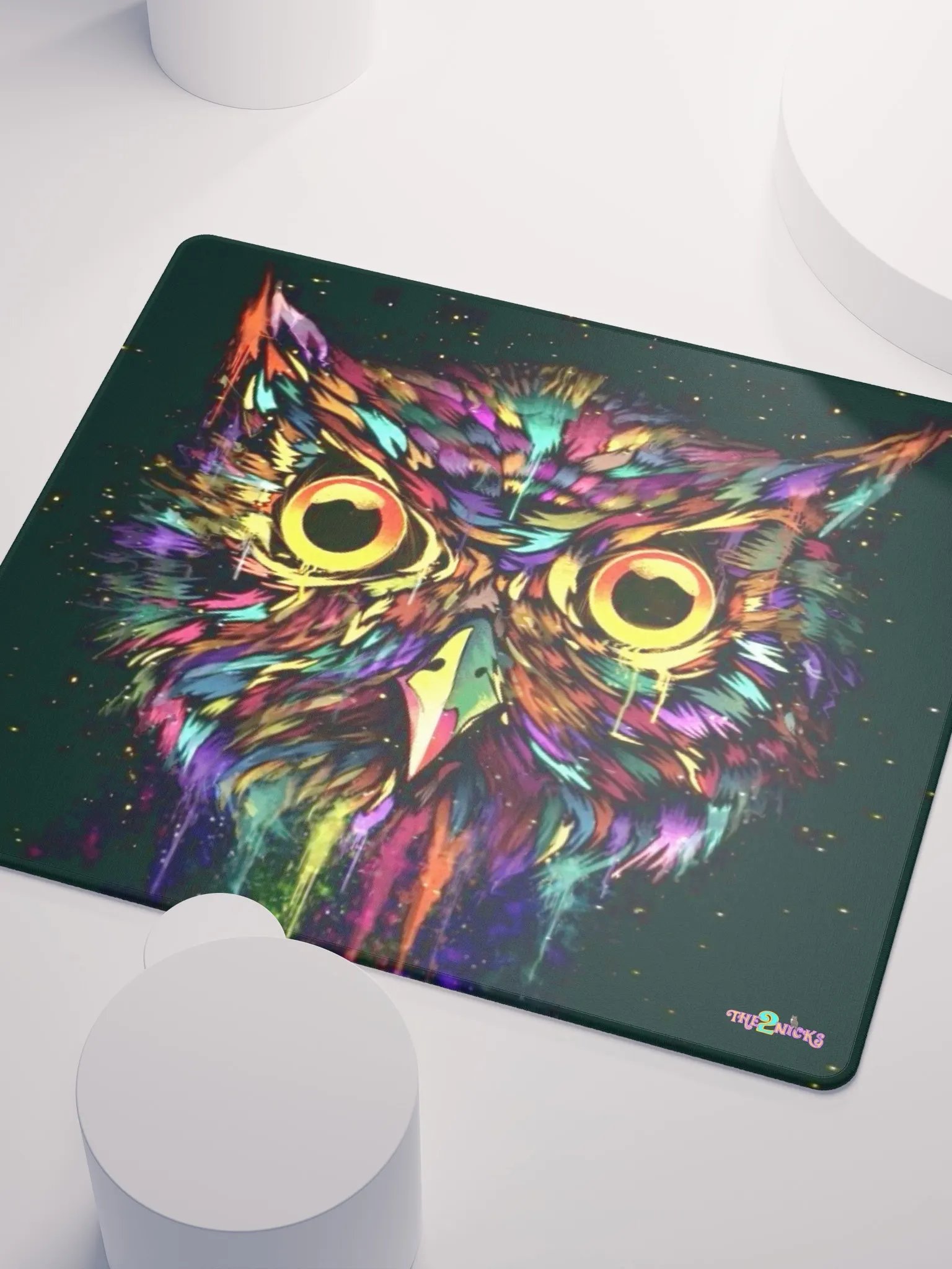 Drippy Owl Gaming Mouse Pad (Black) product image (3)