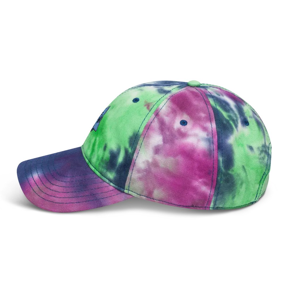 Neon Blue Thunder Graphic Tie-Dye Hat product image (9)