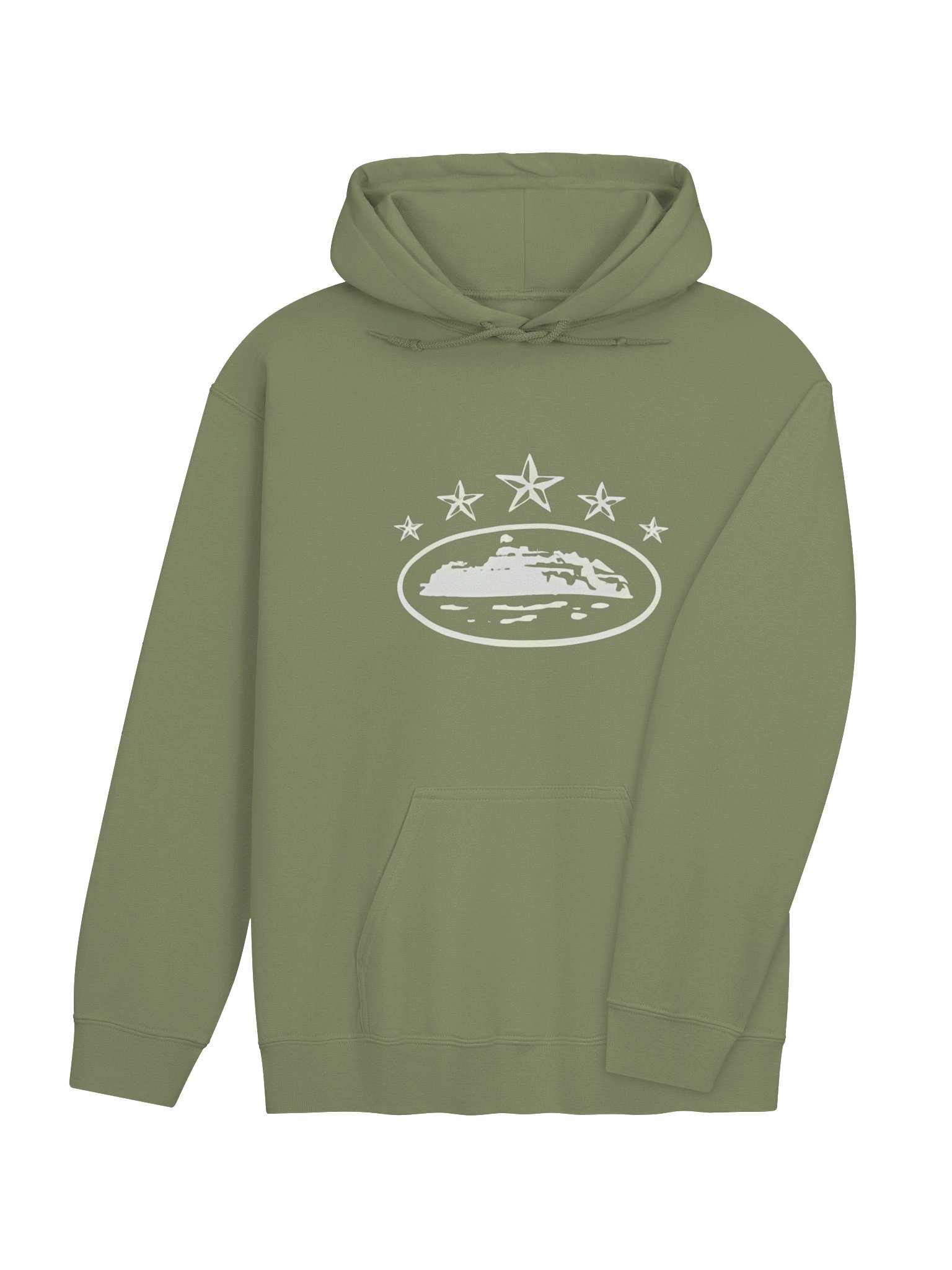 Corteiz 5 Starz Alcatraz Hoodie Green product image (4)