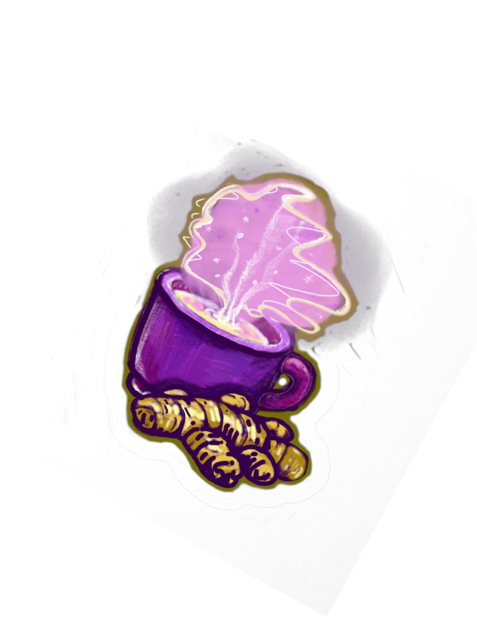 The Ginger Tea, Cosy Tea Mug Sticker (3 inch vinyl) product image (2)