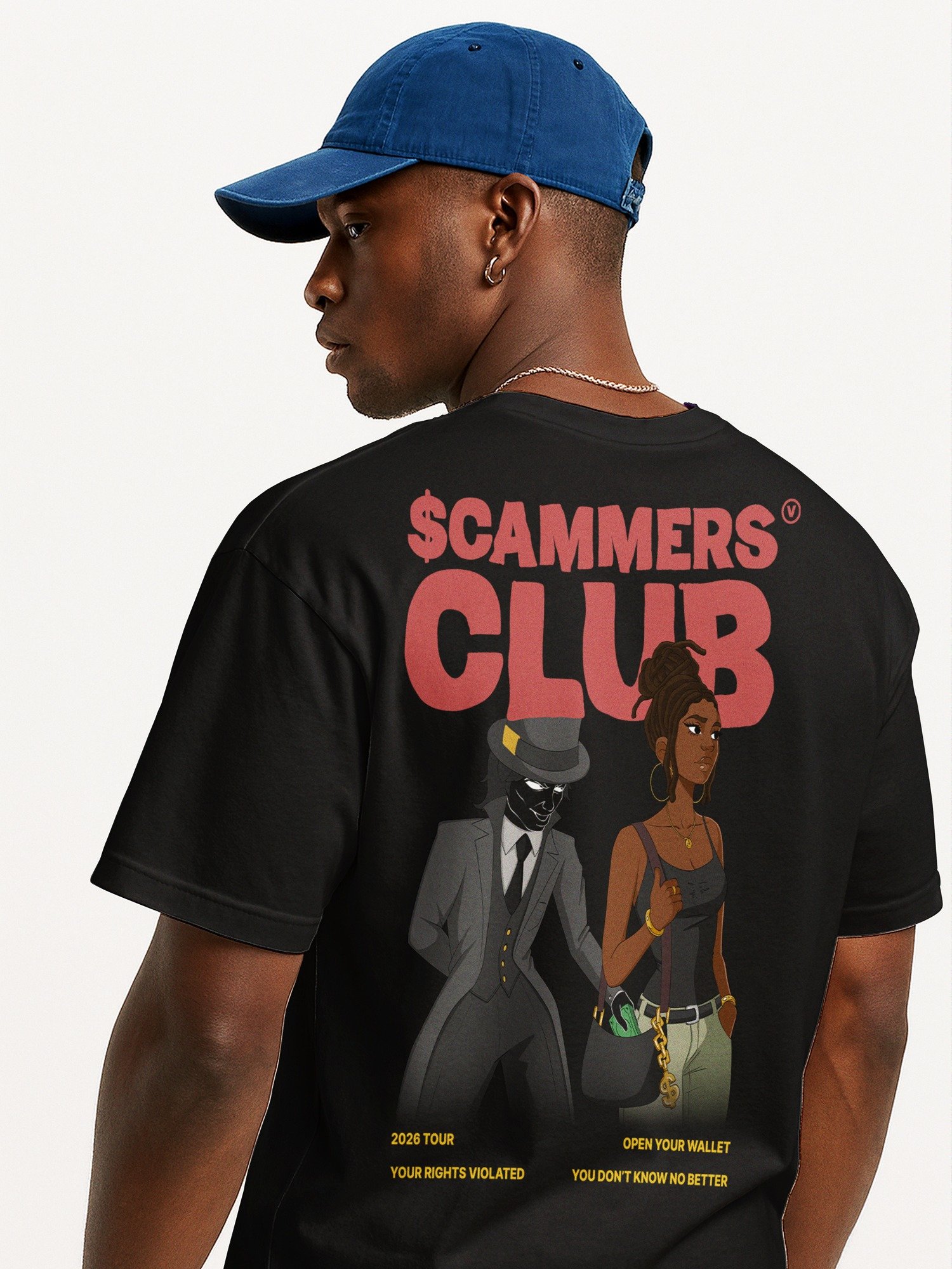 The Scammers Club "Sleight of Hand" Limited Tee (in the Dark) product image (1)