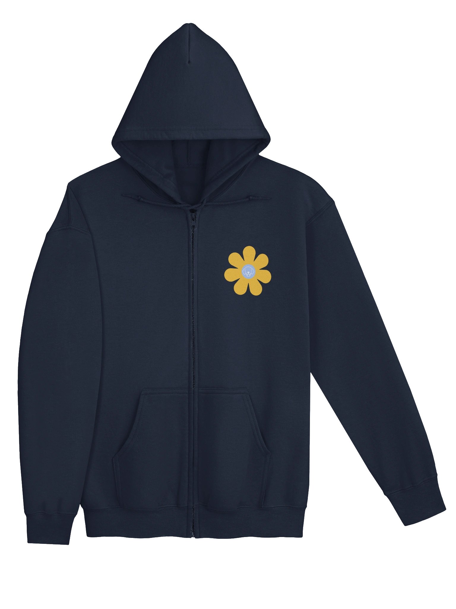 Flower Power Zip Up - Dog Outline product image (3)