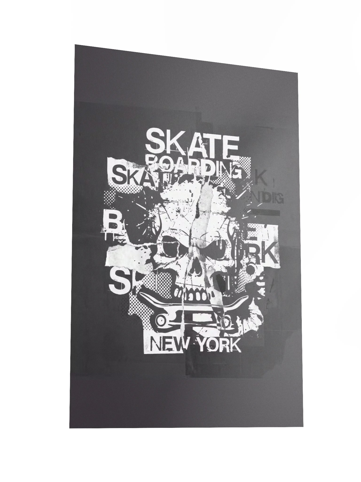 "Finding" Skull Graphic Poster - Skateboarding Art Print product image (6)