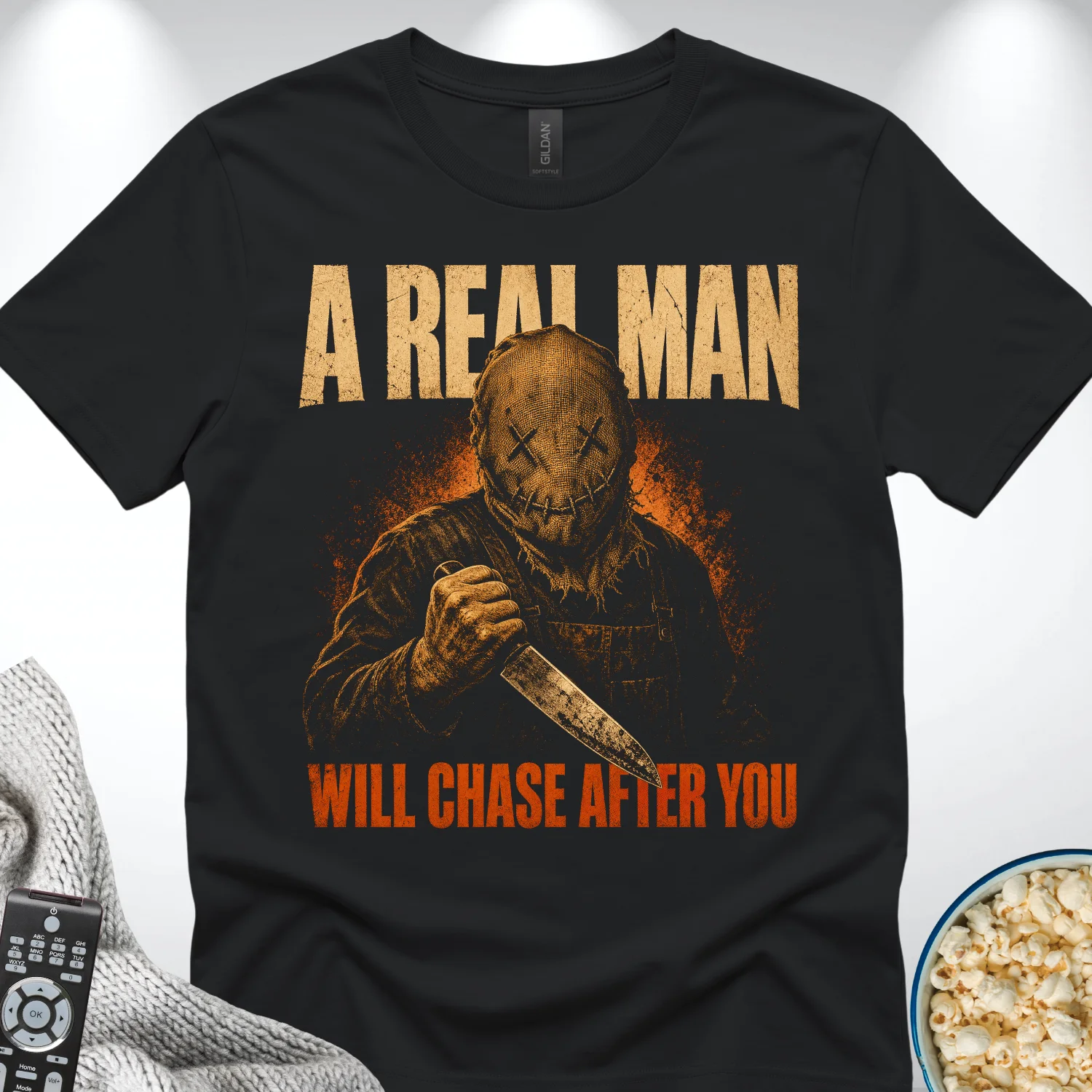 A Real Man Will Chase After You Funny Serial Killer T-Shirt product image (2)
