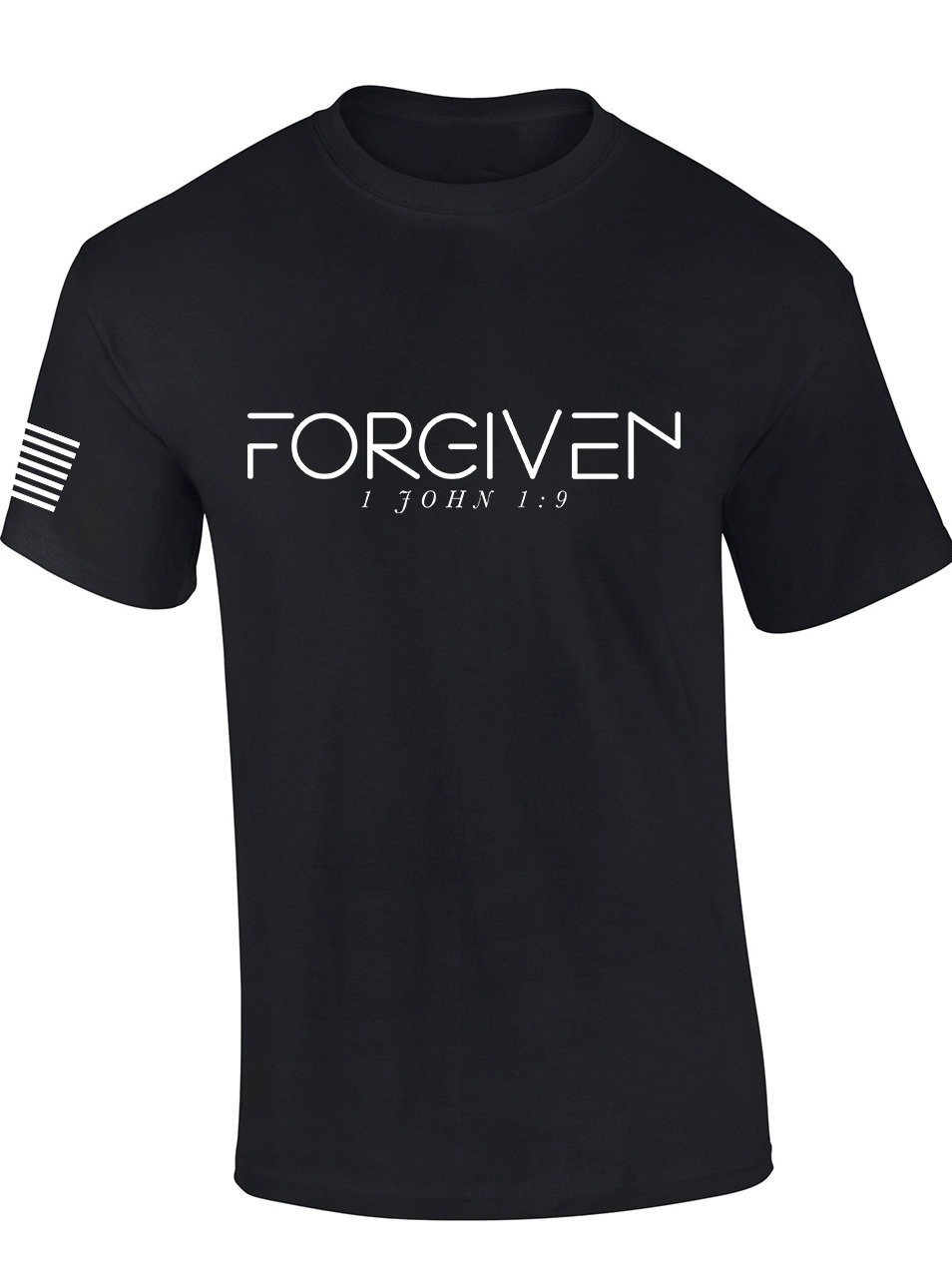 Mens Christian Shirt Forgiven 1 John 1:9 Short Sleeve T-shirt Graphic Tee product image (1)
