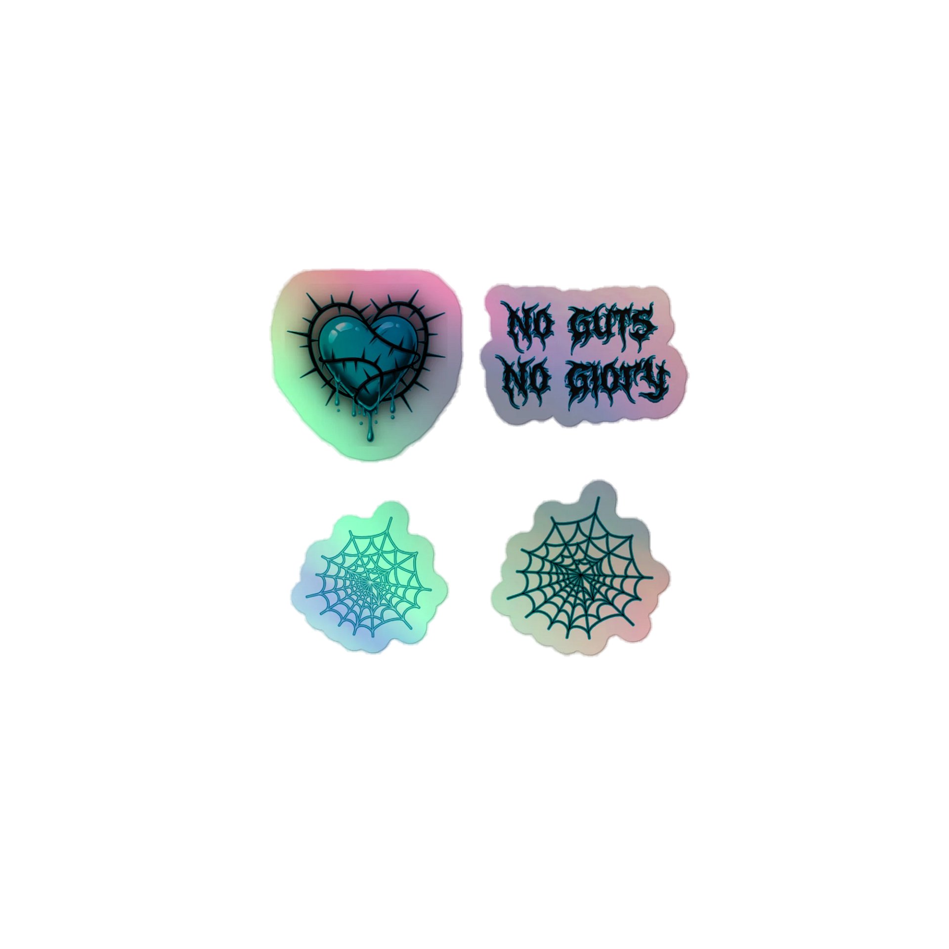 No Guts No Glory Holographic Sticker Pack product image (1)
