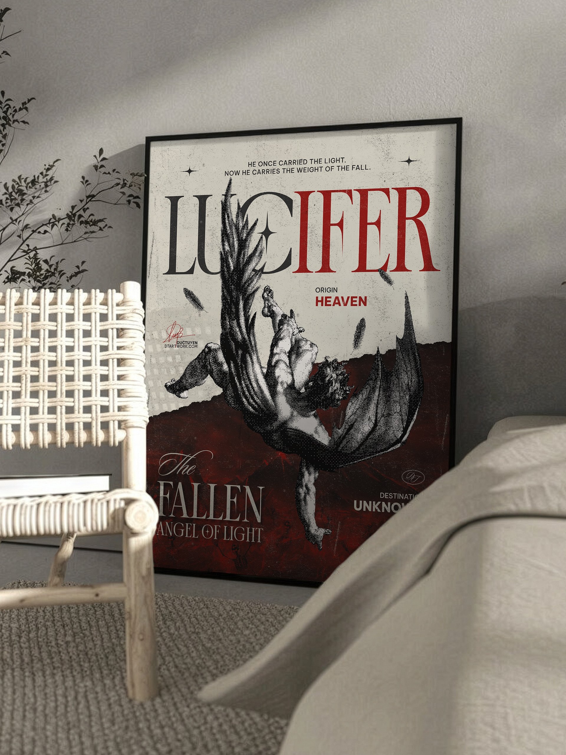 LUCIFER - The Fallen Angel of Light" Framed Poster product image (6)