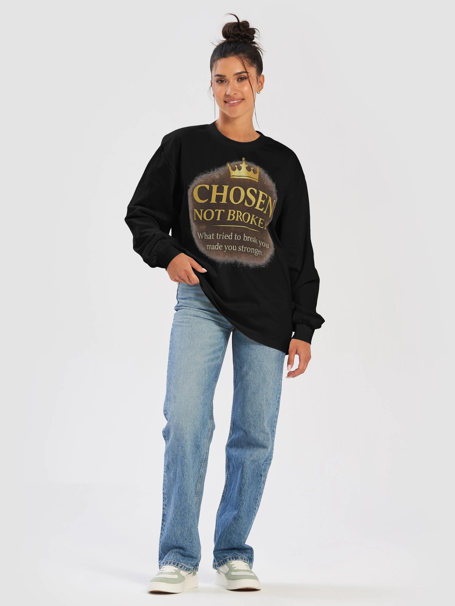 Sacred & Protected Script Long Sleeve Shirt product image (15)
