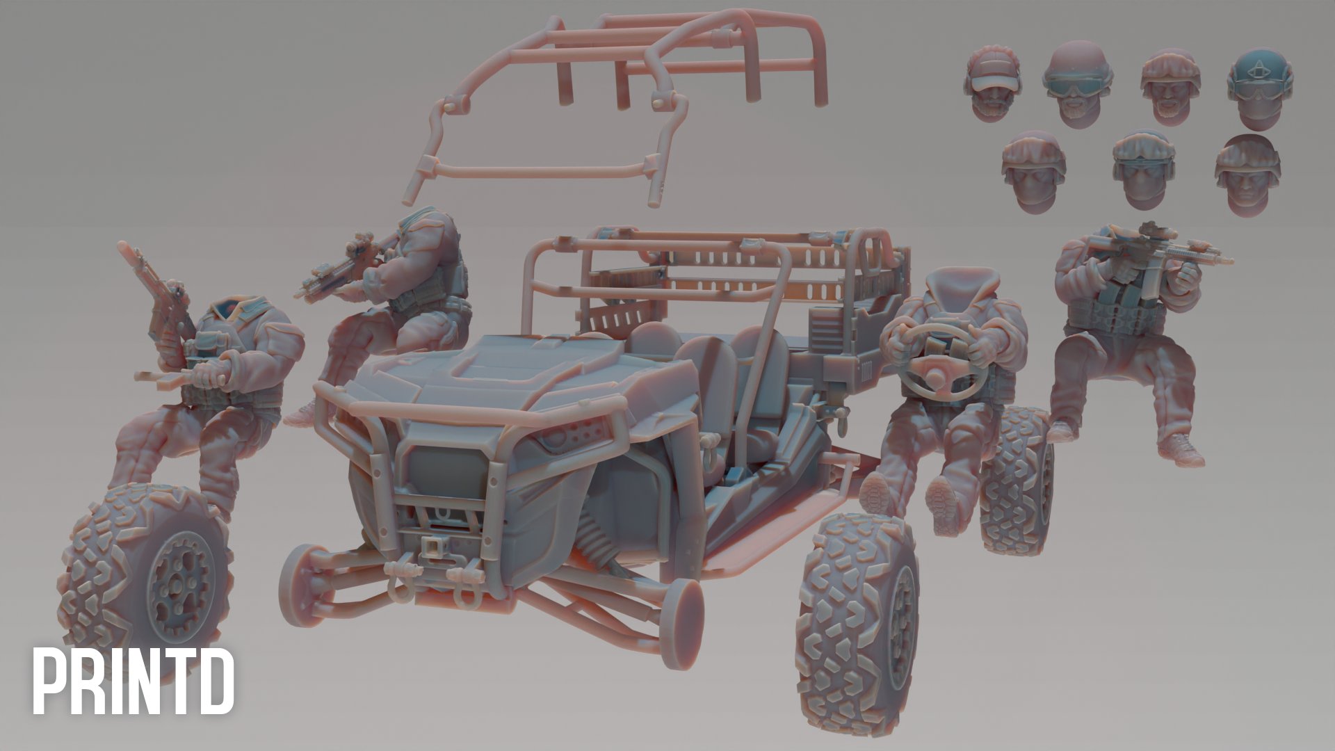 MRZR Ultra light Desert Vehicle - Modern Warfare Wargame Hobby Resin Scale Models product image (2)