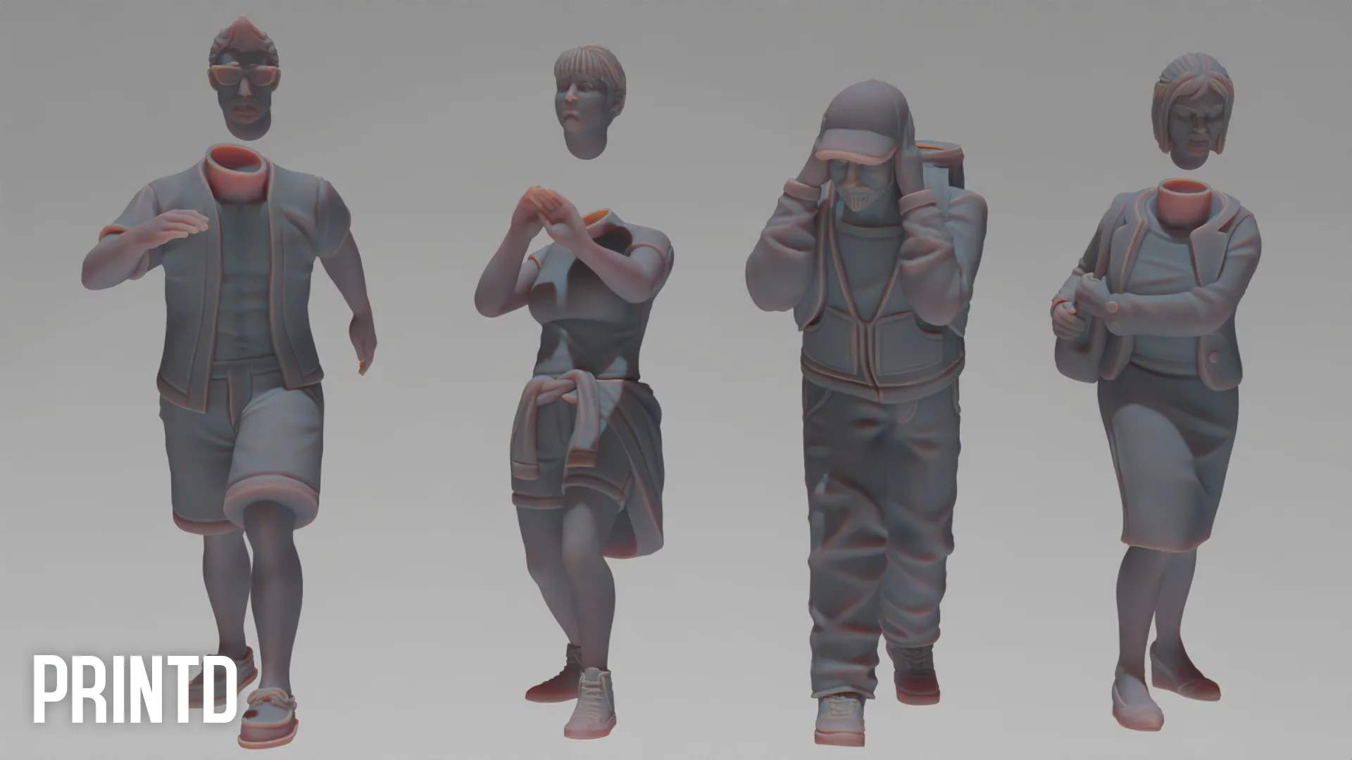 28mm Civilians - Modern Warfare Wargame Hobby Resin Scale Models product image (5)