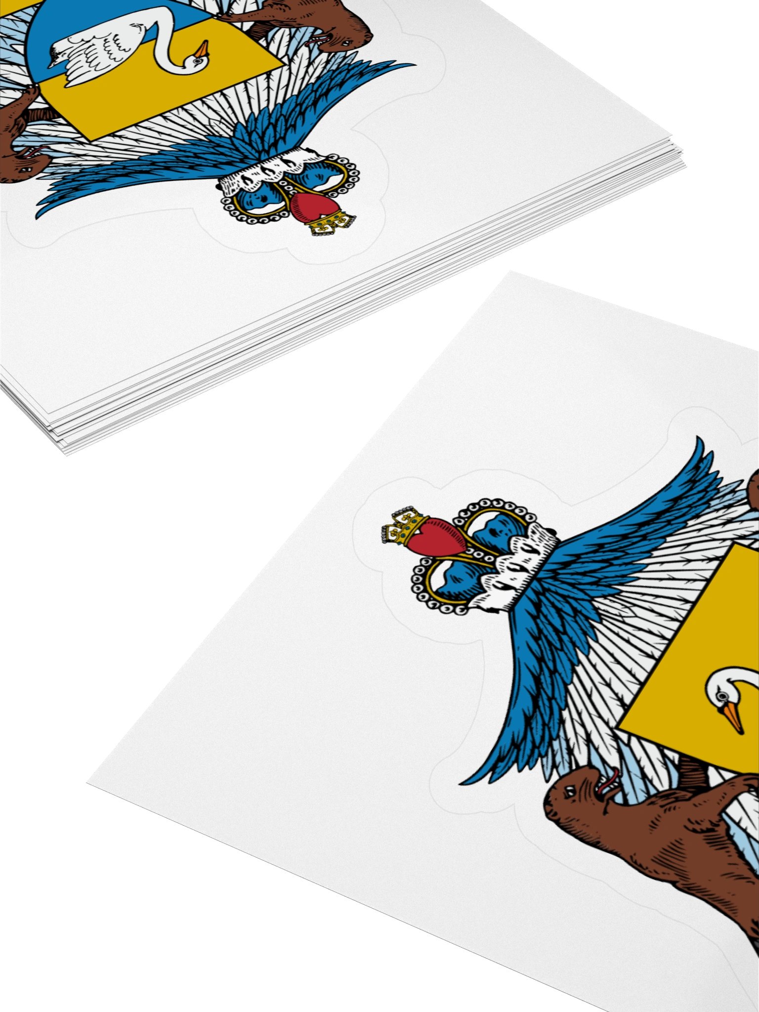 Royal Swan Kiss Cut Sticker product image (10)