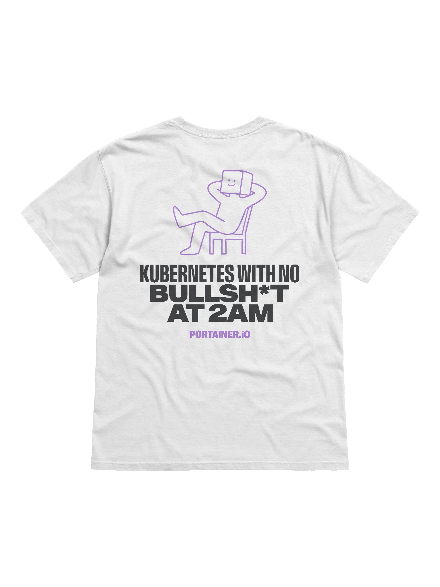 Portainer Tshirt - Kube with no BS - White product image (2)