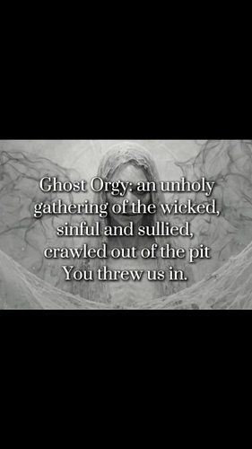Scream Nine times and watch Nine smiles erupt from shattered glass. #wereback 

#ghostorgy #ghostlysisters #diefi #horrormusic