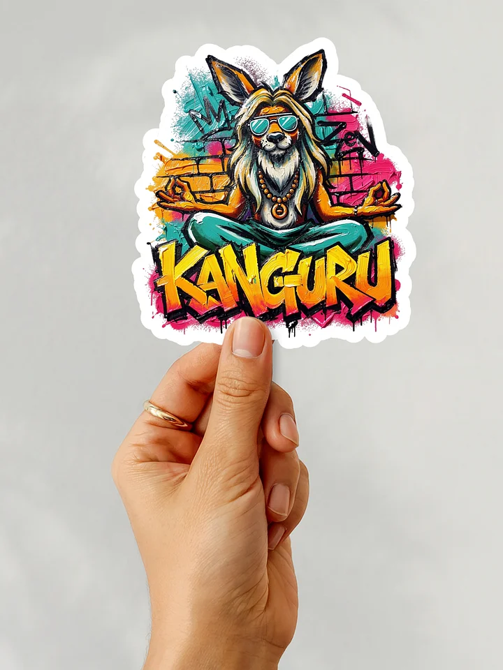 Kanguru Yoga Humor Sticker product image (1)