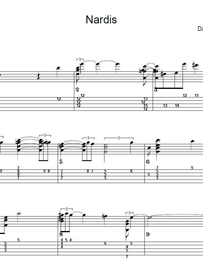 Nardis - Guitar sheet music product image (1)