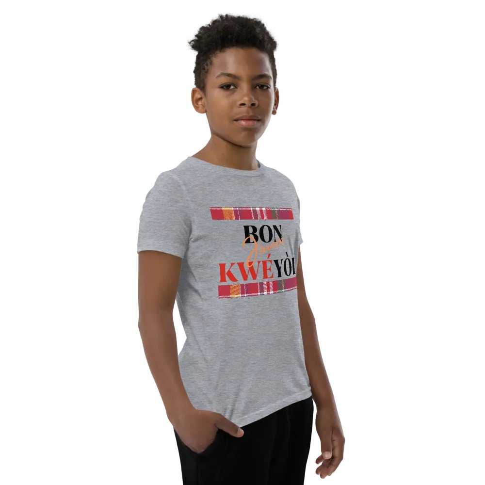 Kwéyòl Madras Youth T-Shirt product image (9)